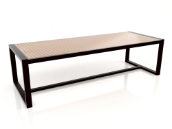 Dining table with glass top 268 (Black)