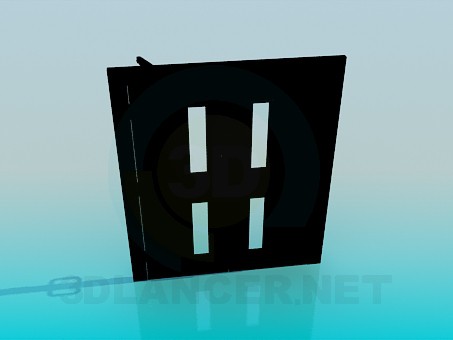 3D modeli Çift kanatlı kapı - önizleme
