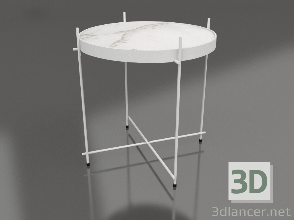 modèle 3D Table d'appoint Cupidon (Marbre Blanc) - preview