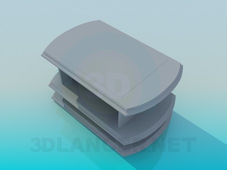 modèle 3D Stand televiror et joueur - preview