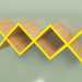 3D Modell Woo Shelf Wohnzimmer langes Regal (senfgelb) - Vorschau