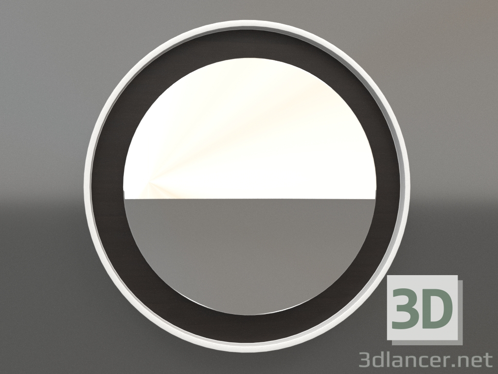 3D modeli Ayna ZL 19 (D=568, ahşap kahverengi koyu, beyaz) - önizleme