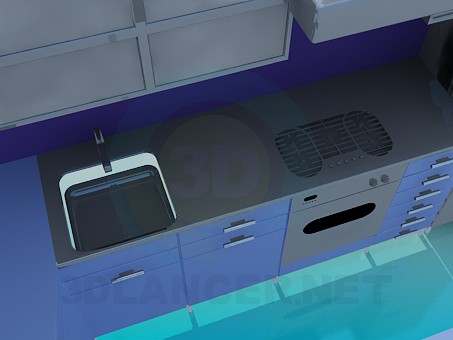 3d модель Кухонный гарнитур – превью 3d модель Кухонный гарнитур – превью