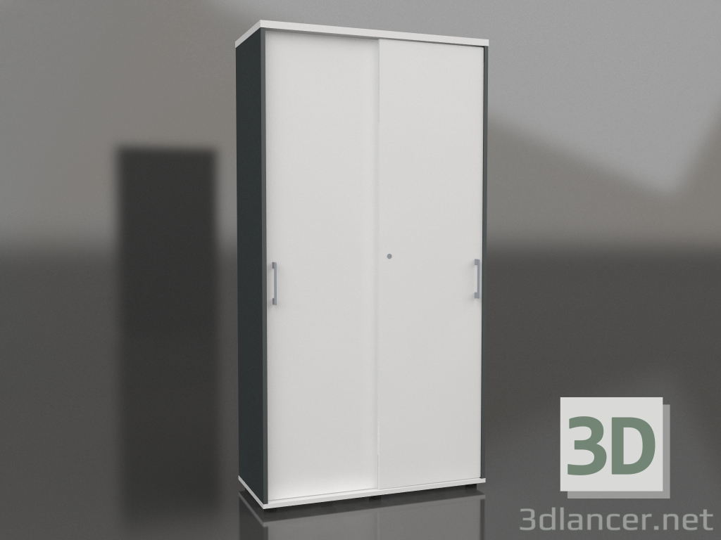 3 डी मॉडल स्लाइडिंग दरवाजे के साथ अलमारी मानक MEA5P05 (1000x432x1945) - पूर्वावलोकन