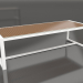 3d model Dining table with glass top 268 (White) - preview