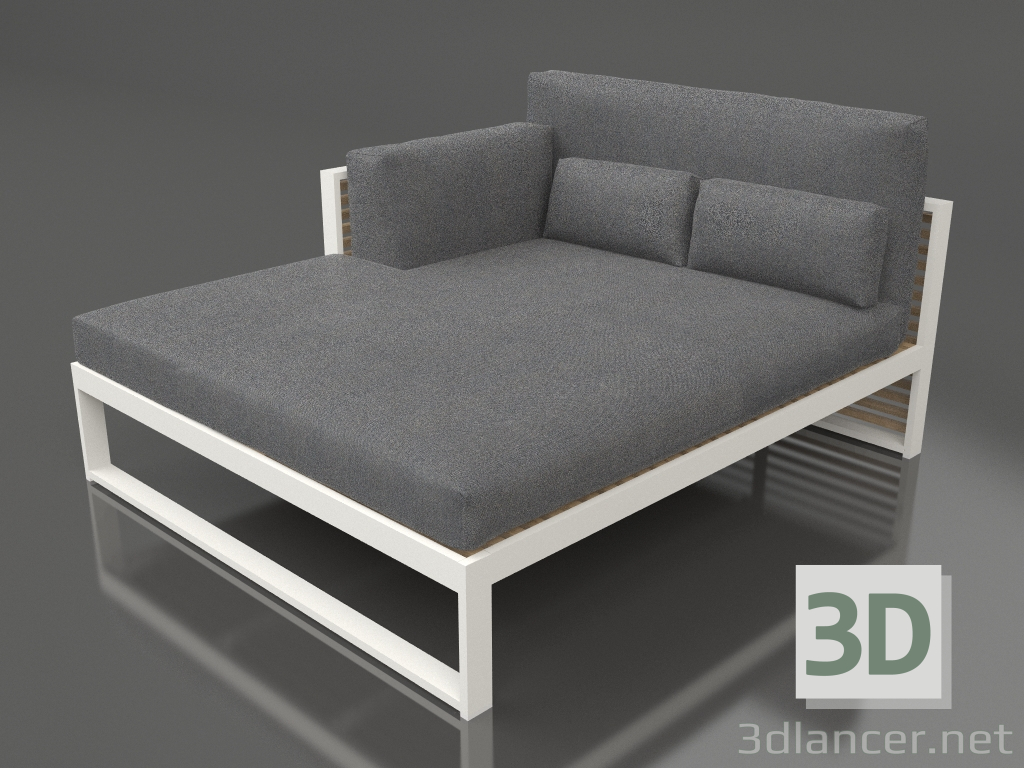 3D modeli XL modüler kanepe, sol bölüm 2, yüksek arkalık (Akik grisi) - önizleme