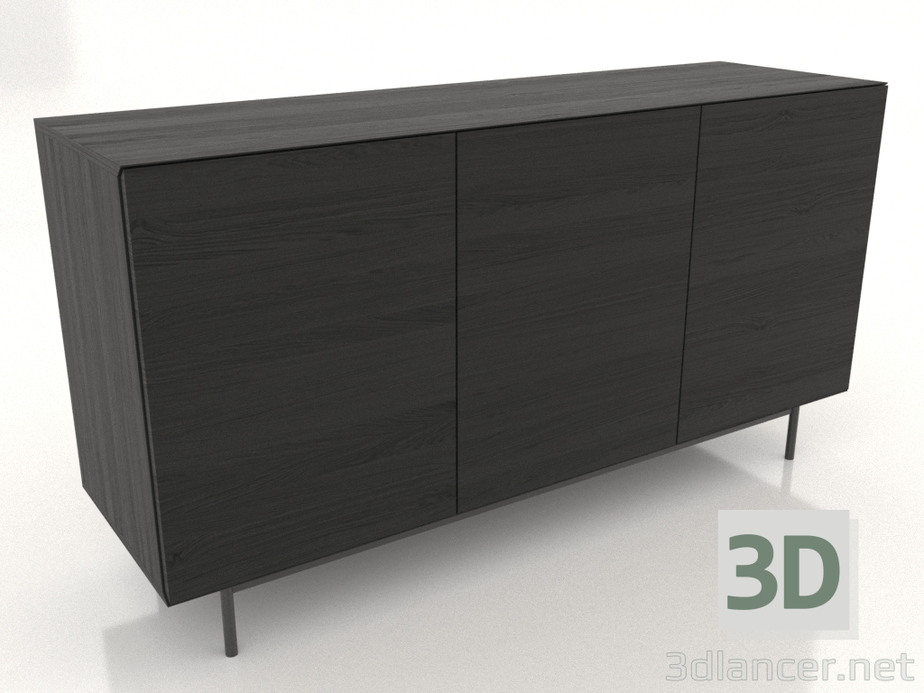 Modelo 3d Cômoda 1 1500 mm (preto RAL 9005) - preview