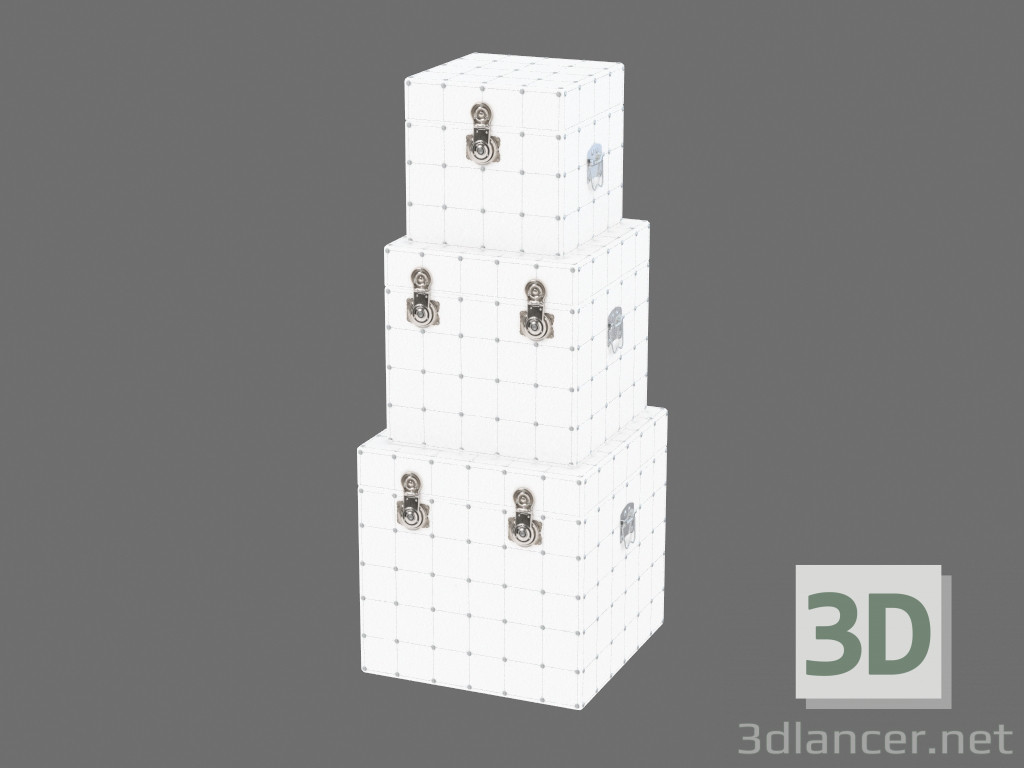 3D Modell Truhen Diva (3 enthalten) - Vorschau