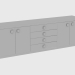3d model Locker BAKU CABINET MIRROR (270x50xH84) - vista previa