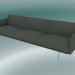 modello 3D Outline divano a 3,5 posti (Fiord 961, alluminio lucidato) - anteprima