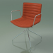 3D Modell Stuhl 0314 (drehbar, mit Armlehnen, mit abnehmbarer Polsterung mit Streifen, Leder) - Vorschau