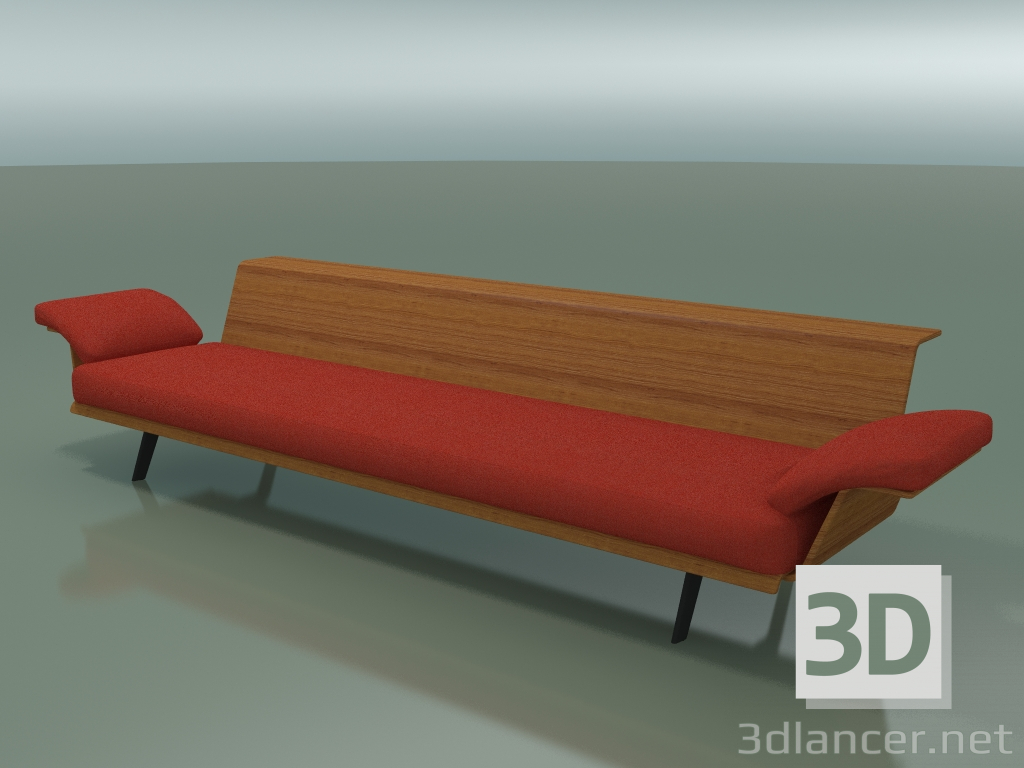 3D Modell Zentralmodul Lounge 4421 (L 270 cm, Teak-Effekt) - Vorschau