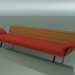 modello 3D Modulo centrale Lounge 4421 (L 270 cm, Effetto teak) - anteprima