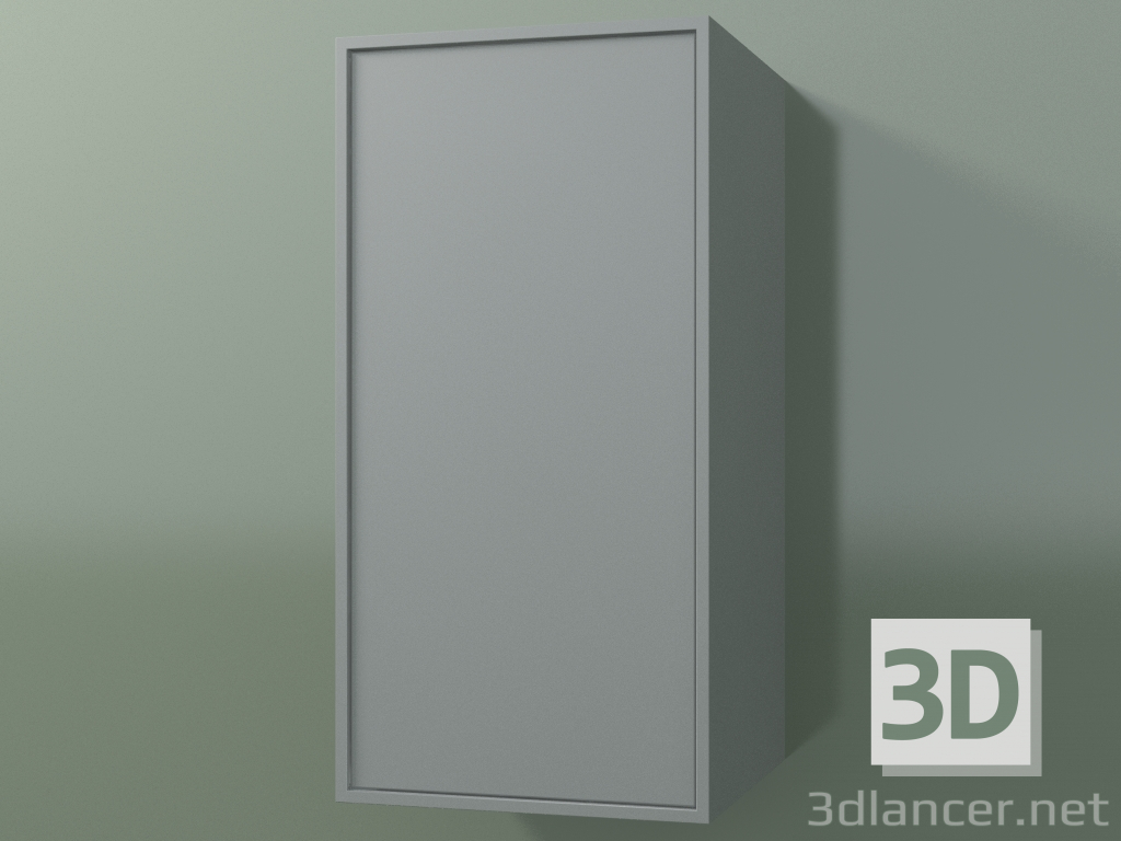 3D Modell Wandschrank mit 1 Tür (8BUBBDD01, 8BUBBDS01, Silbergrau C35, L 36, P 36, H 72 cm) - Vorschau