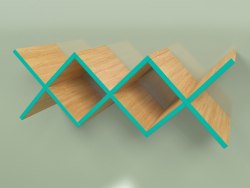 Shelf for living room Woo Shelf long (turquoise)