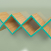 modello 3D Mensola per soggiorno Woo Mensola lunga (turchese) - anteprima