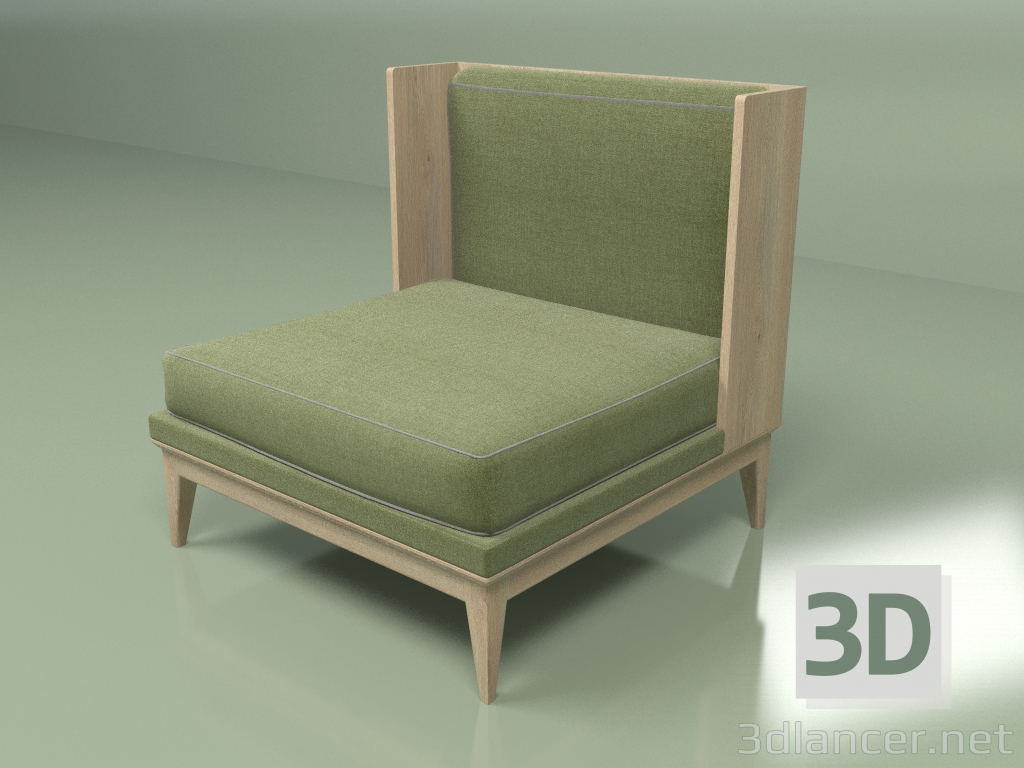 3D Modell Sesselflügel niedrig - Vorschau