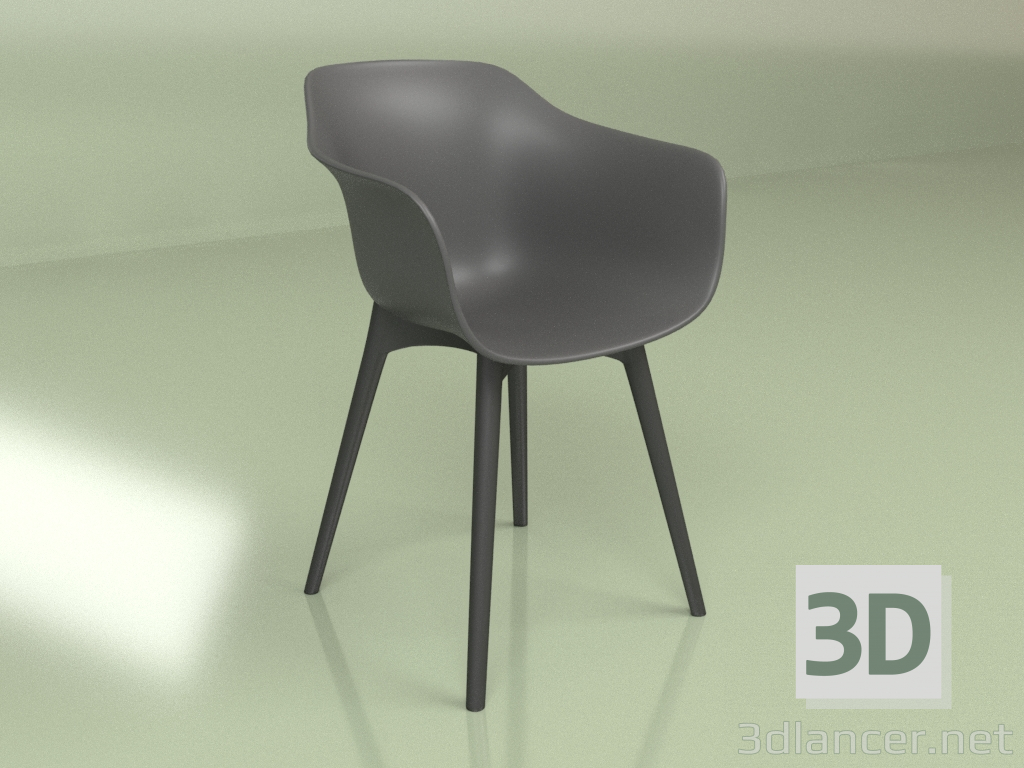 modello 3D Sedia Anat Poltrona 3.0 (grigio-nero) - anteprima