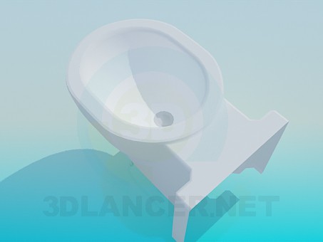 3d модель Оригінальний унітаз – превью 3d модель Оригінальний унітаз – превью