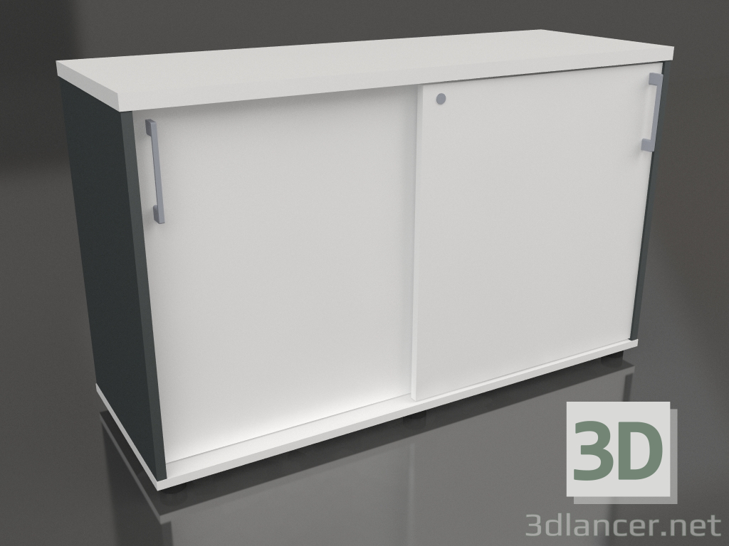 3d model Wardrobe with sliding doors Standard A2P06 (1200x432x740) - preview