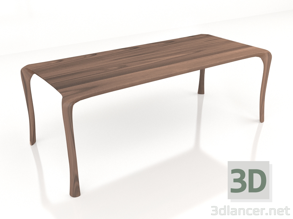 3d model Dining table Whity rectangular 213х96 - preview