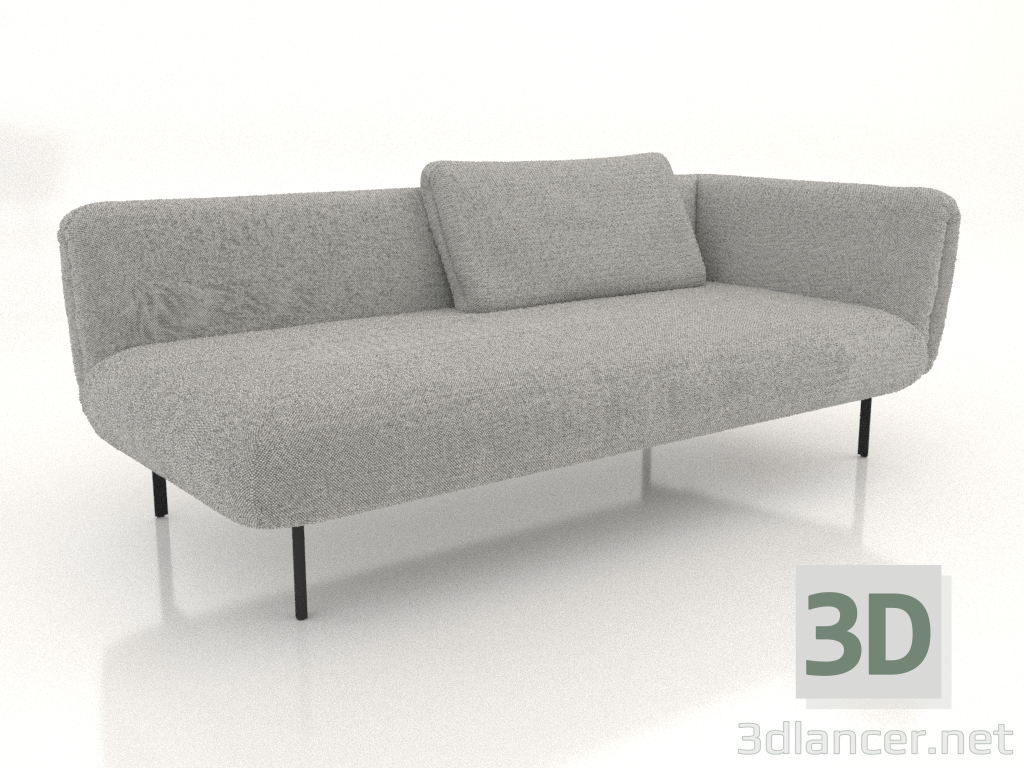 3d model End sofa module 190 right (option 2) - preview