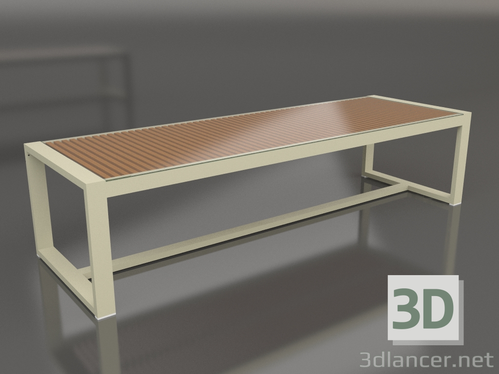 3D modeli Cam tablalı yemek masası 307 (Altın) - önizleme