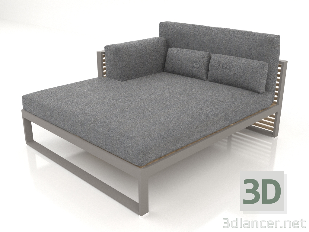 3D modeli XL modüler kanepe, sol bölüm 2, yüksek arkalık (Kuvars grisi) - önizleme