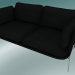 3d model Sofa Cloud (LN2, 84x168 H 75cm, Chromed legs, Leather - Black Silk) - preview