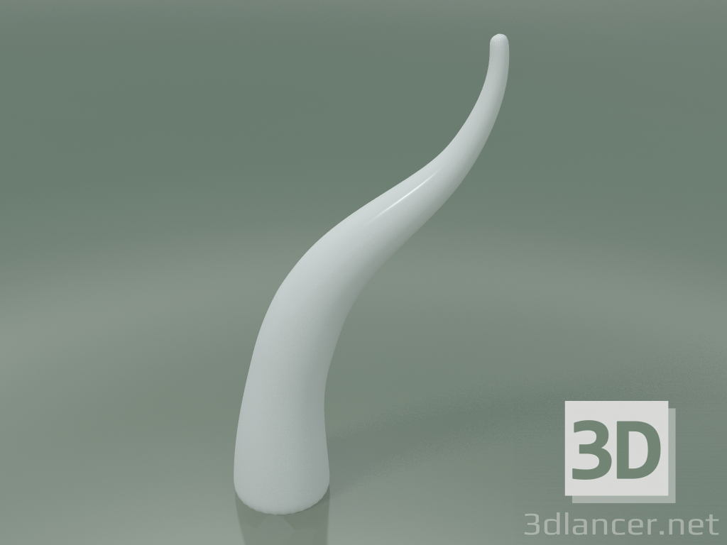 modello 3D Figurine in ceramica Corno (H 50cm, bianco) - anteprima