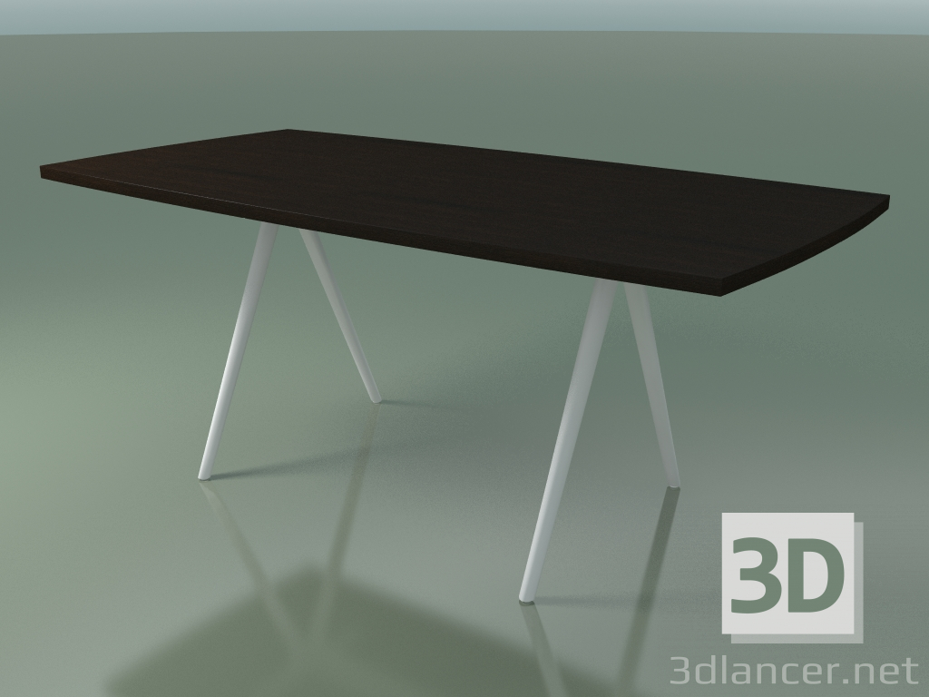 3d model Soap-shaped table 5432 (H 74 - 90x180 cm, 180 ° legs, veneered L21 wenge, V12) - preview