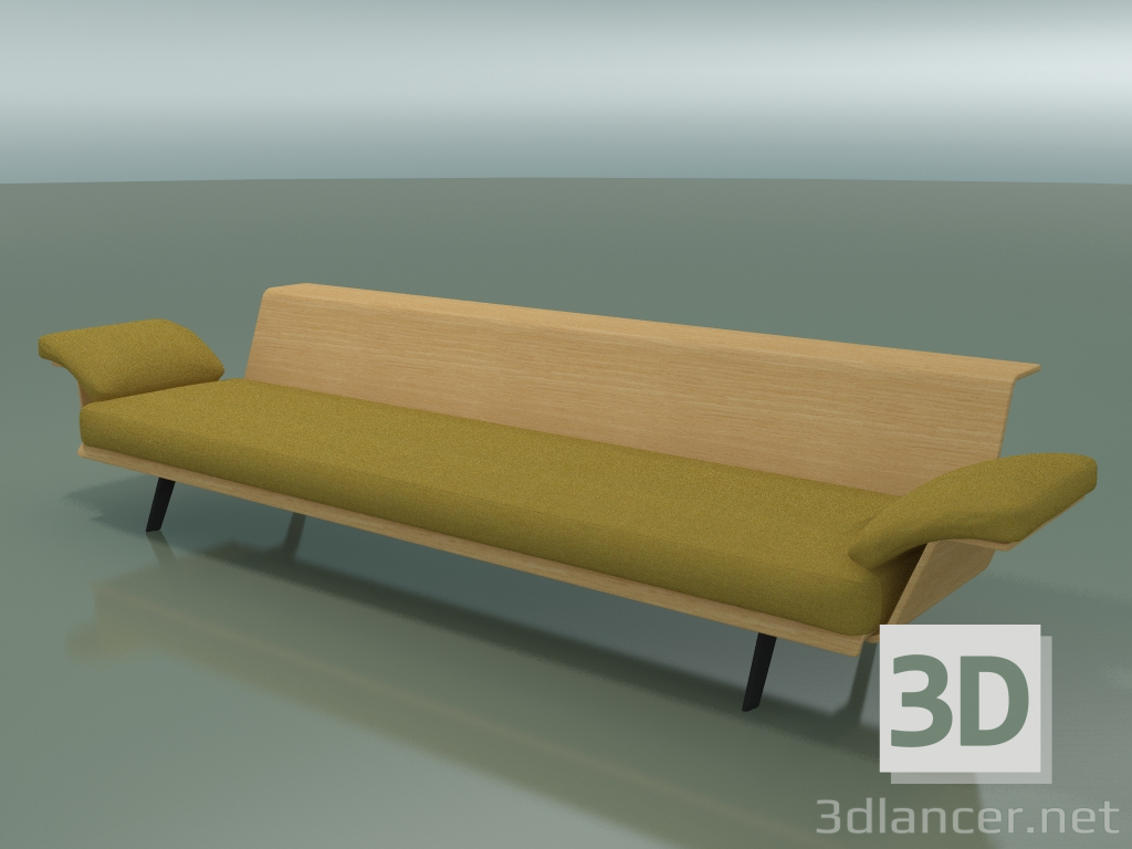 modello 3D Modulo centrale Lounge 4421 (L 270 cm, Rovere naturale) - anteprima