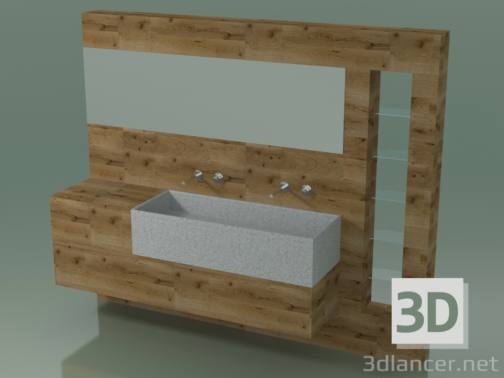 3d model Sistema de decoración de baño (D05) - vista previa
