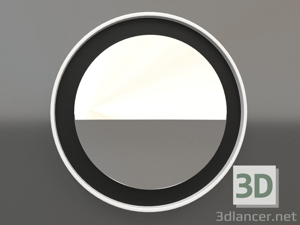3D modeli Ayna ZL 19 (D=568, ahşap siyah, beyaz) - önizleme