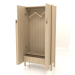 3d model Wardrobe with long handles W 01 (open, 800x300x1600, wood white) - preview