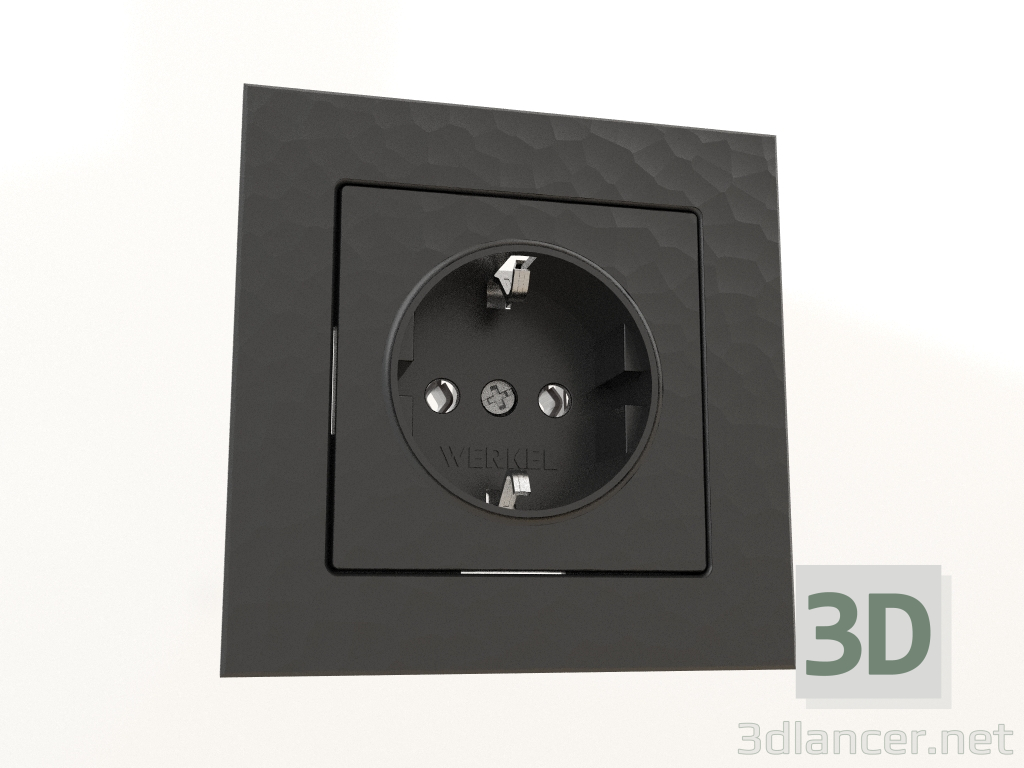 3D Modell Erdungsbuchse (Hammer schwarz) - Vorschau