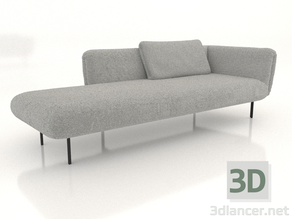 modello 3D Chaise longue 225 destra (opzione 2) - anteprima