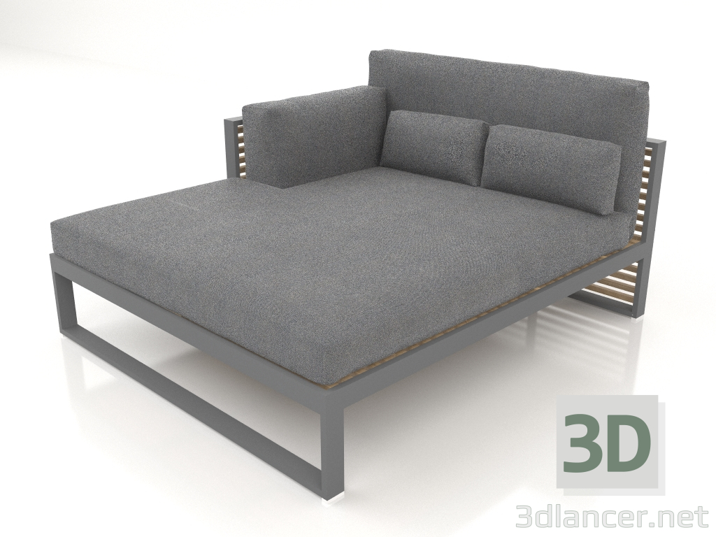 3d model XL modular sofa, section 2 left, high back (Anthracite) - preview