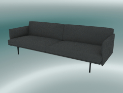 Esboço de sofá triplo (Hallingdal 166, preto)