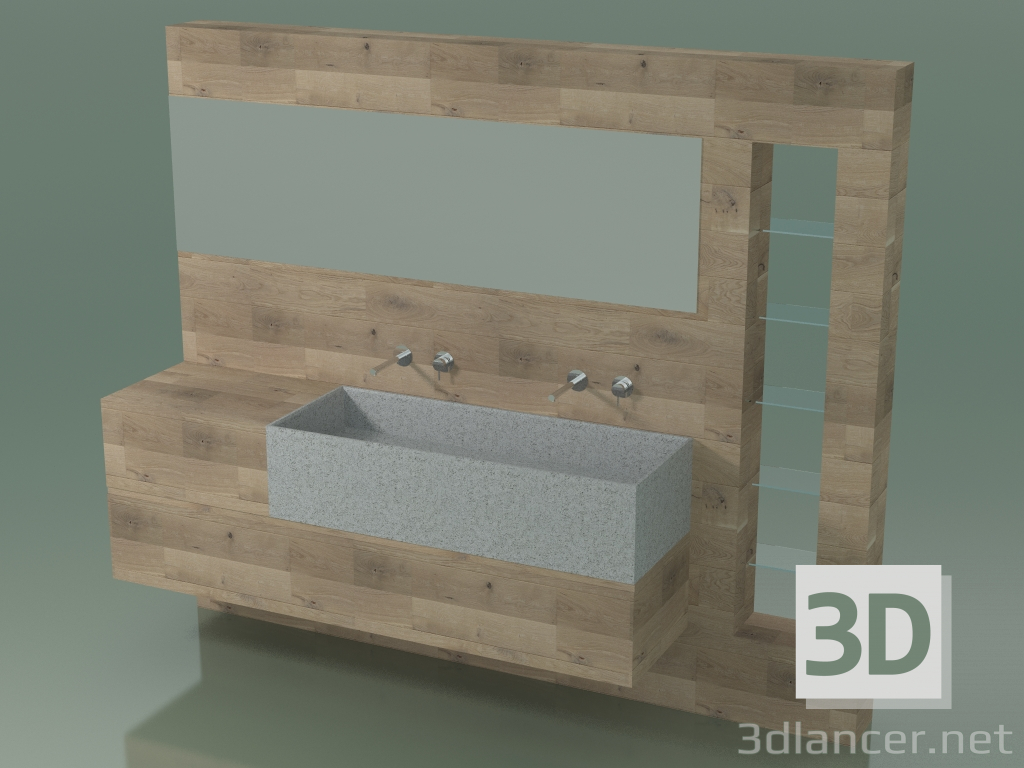 modello 3D Sistema arredo bagno (D06) - anteprima