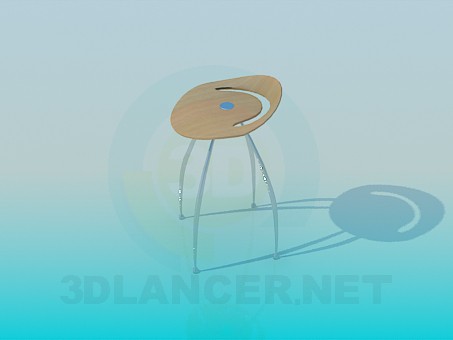 modelo 3D Un taburete con respaldo pequeño - escuchar modelo 3D Un taburete con respaldo pequeño - escuchar