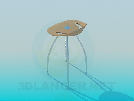 modelo 3D Un taburete con respaldo pequeño - escuchar modelo 3D Un taburete con respaldo pequeño - escuchar
