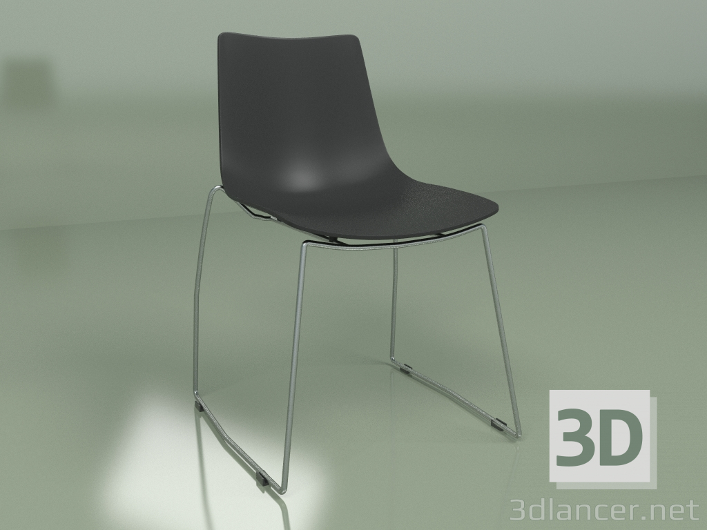 Modelo 3d Cadeira Cafeteria (preto) - preview