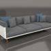 3d model 3-seater sofa (Agate gray) - preview