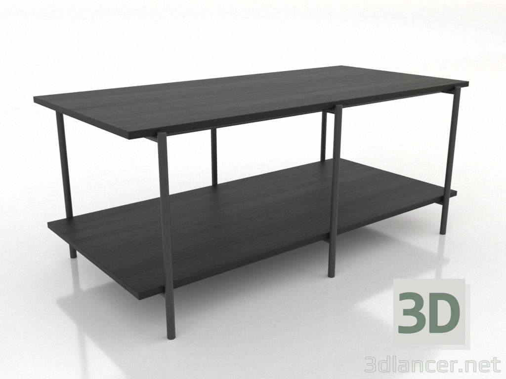 3D Modell Couchtisch 2 1200 mm (schwarz RAL 9005) - Vorschau 3D Modell Couchtisch 2 1200 mm (schwarz RAL 9005) - Vorschau