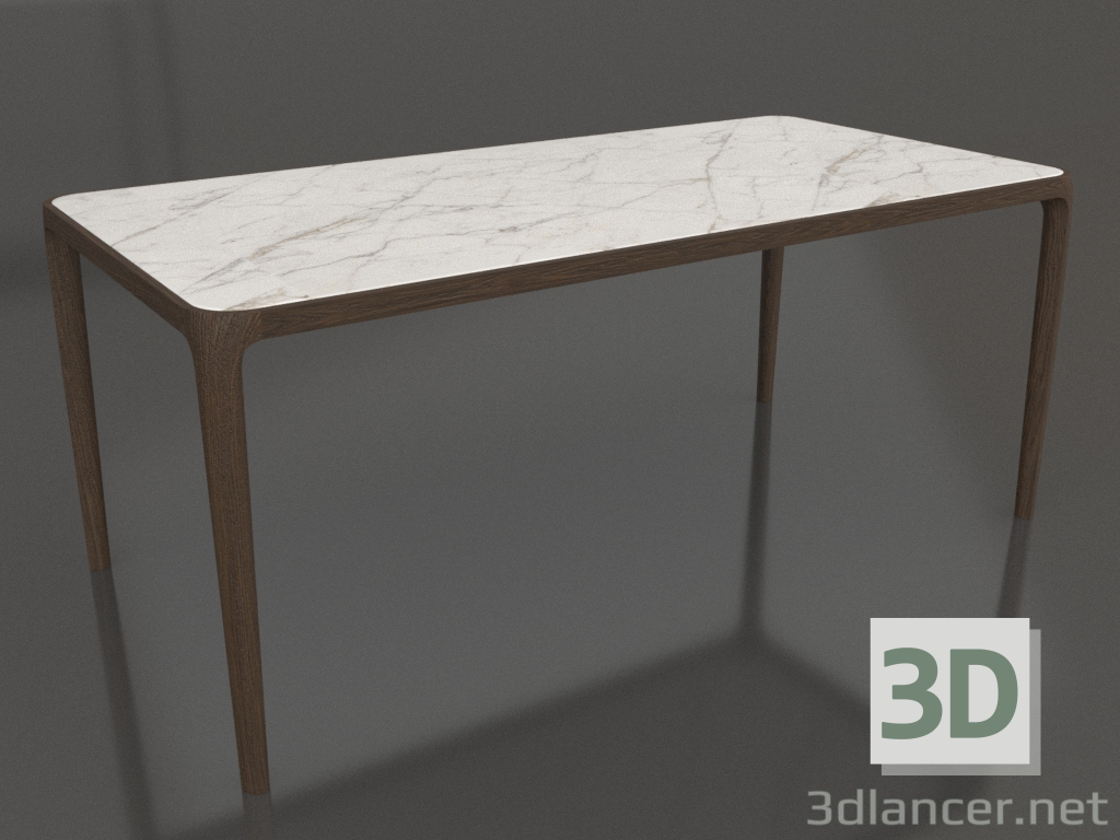 3d модель Стіл Касаурі з керамогранітом 1800х900 мм (Walnut dark, варіант 1) – превью