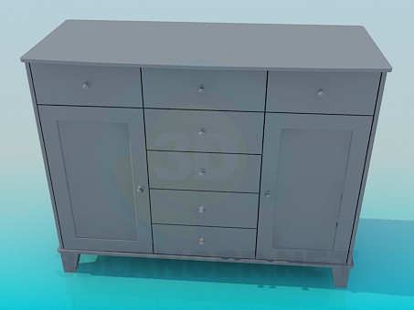 modello 3D Commode - anteprima