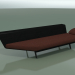 modèle 3D Module lounge angulaire 4422 (90 ° à droite, noir) - preview