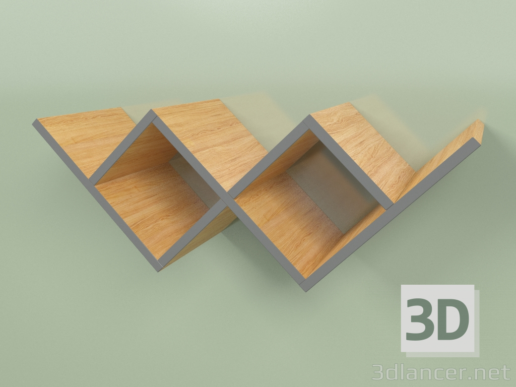 3D Modell Bücherregal Woo Shelf (dunkelgrau) - Vorschau