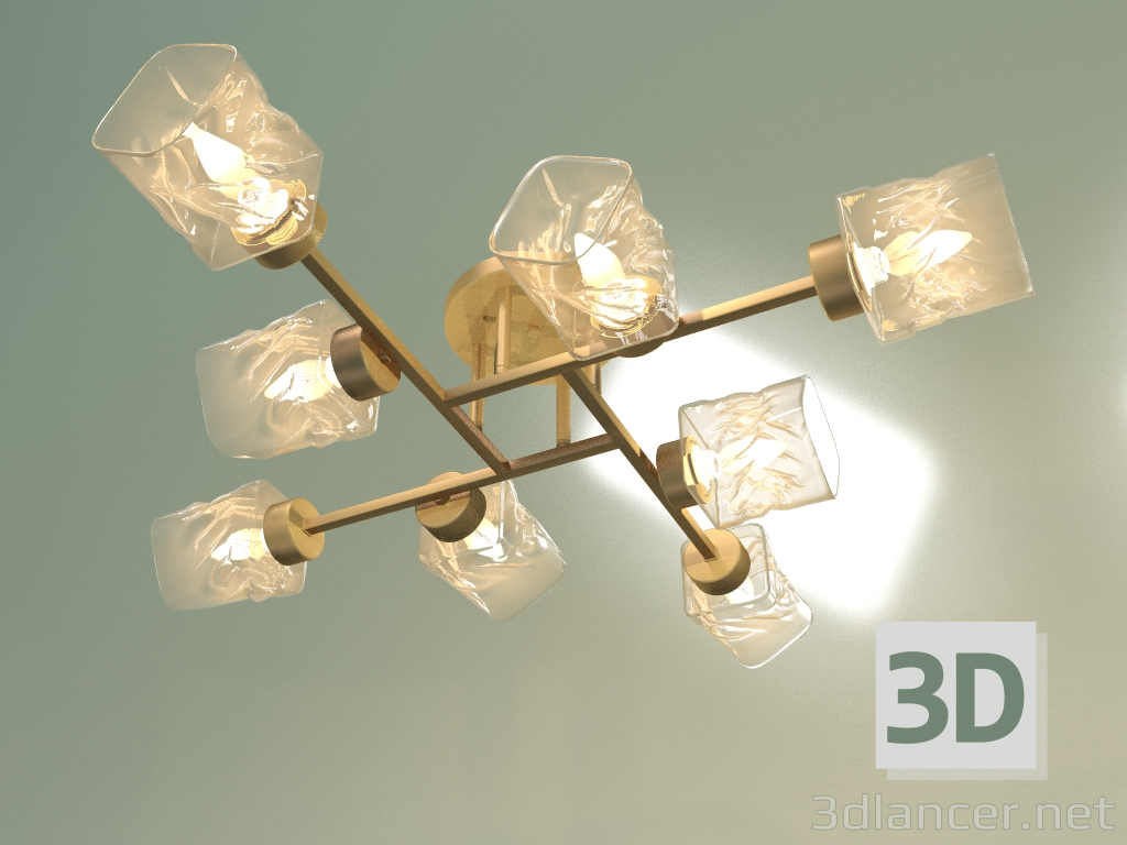 modello 3D Lampadario a soffitto Hilari 30165-8 (oro perla) - anteprima